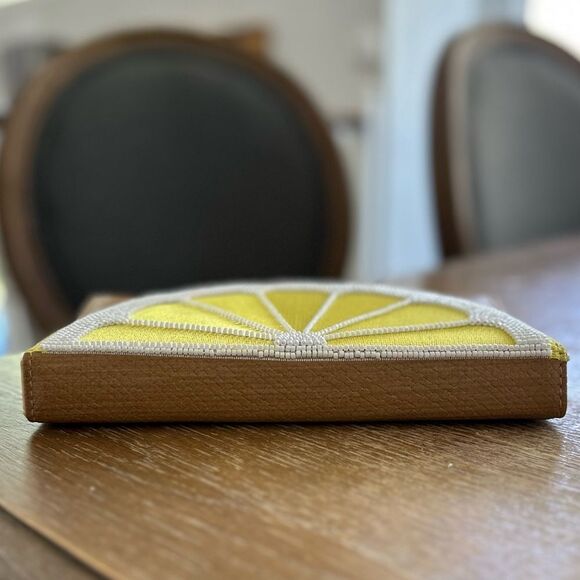 NWT Beaded Lemon Travel Folio w/ mirror jewelry storage clutch Viral On TikTok! - Picture 6 of 11